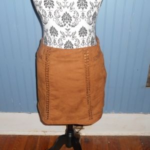 Faux Suede Mini Skirt